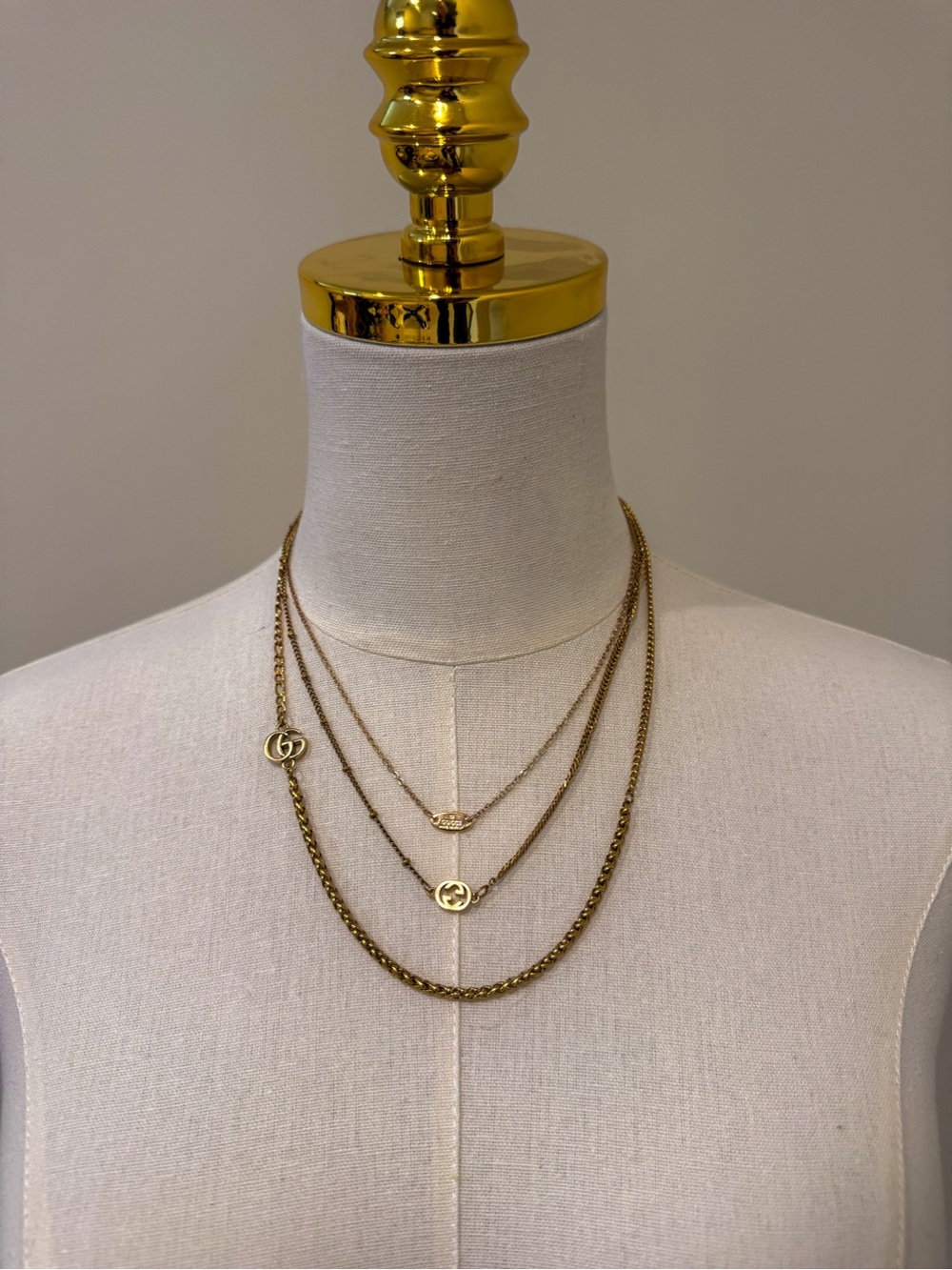 Three Authentic Gucci stacking Necklaces - Picture 1 of 9